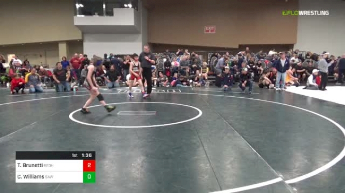 95 lbs Quarterfinal - Thomas Brunetti, RedHawk vs Cecilia Williams, SAW