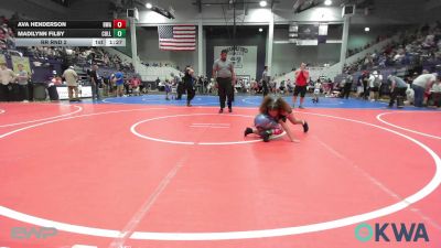 83 lbs Rr Rnd 2 - Ava Henderson, HURRICANE WRESTLING ACADEMY vs Madilynn Filby, Collinsville Cardinal Youth Wrestling