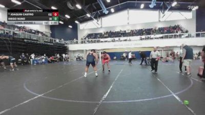 285 lbs Cons. Round 3 - Joaquin Castro, Fresno City College vs Diego Nuno, UNATTACHED