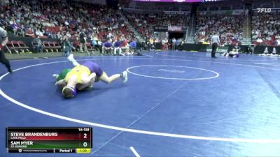 1A-138 lbs Cons. Round 4 - Sam Myer, St. Edmond vs Steve Brandenburg, Lake Mills