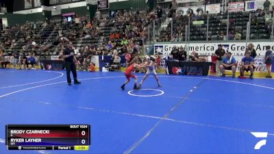 56 lbs Quarterfinal - Brody Czarnecki, IL vs Ryker Layher, WY