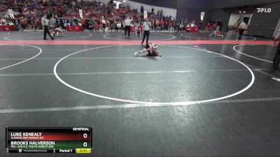 90 lbs Semifinal - Brooks Halverson, Pec-Argyle Youth Wrestling vs Luke Kenealy, Slinger Red Rhinos WC