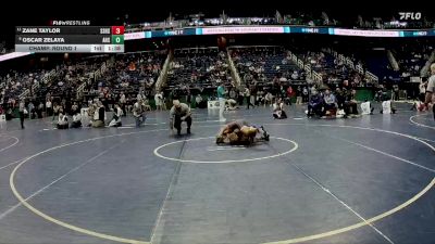 3A 120 lbs Champ. Round 1 - Zane Taylor, St. Stephens High School vs Oscar Zelaya, Asheboro High School