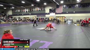 130 lbs Champ. Round 1 - Shannon Finn, Williamsburg vs Claire Brown, Iowa City, City High