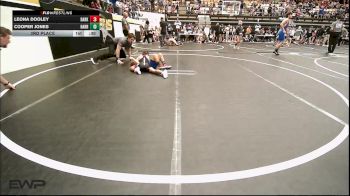 70 lbs 3rd Place - Leona Dooley, Darko Valley Wolfpak vs Cooper Jones, Harrah Little League Wrestling