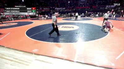 2A 150 lbs Cons. Round 1 - Joey Pontrelli, Elmhurst (IC Catholic) vs Jack O`Connor, Chicago (Brother Rice)