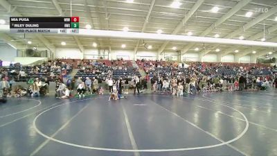 45-50 lbs 3rd Place Match - Riley Duling, Charger Wrestling Club vs Mia Puga, White Rhino Wrestling