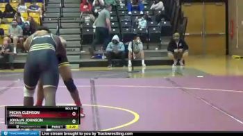 184 lbs Quarterfinal - Micha Clemson, Emmanuel vs Jovaun Johnson, UNC Pembroke