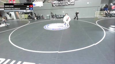 125 lbs Cons. Semis - Gwen Leon, Animal House Wrestling vs Hannah Villareale, Dirty Birds Wrestling Club