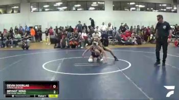 109 lbs Cons. Round 2 - Devin Doorlag, Gobles Youth WC vs Bryant Wing, Pine River Youth WC