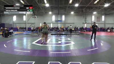 207 lbs Quarterfinal - Tayla Phillips, Eureka vs Savannah Sistad, Simpson