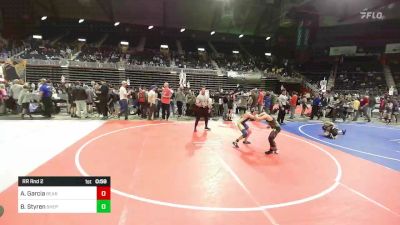 87 lbs Rr Rnd 2 - Aiden Garcia, Bear Creek Jr. WC vs Brody Styren, Shepherd WC