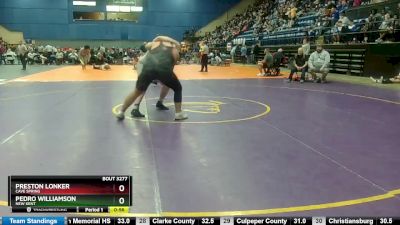 3 - 285 lbs Cons. Round 2 - Preston Lonker, Cave Spring vs Pedro Williamson, New Kent