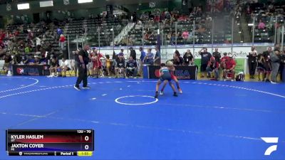 70 lbs Cons. Round 1 - Kyler Haslem, UT vs Jaxton Coyer, MI