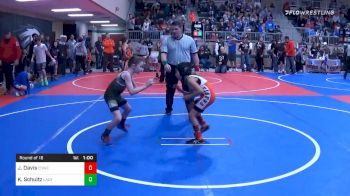 55 lbs Prelims - Justice Davis, Coweta Tiger Wrestling vs Kiley Schultz, Lady Outlaws