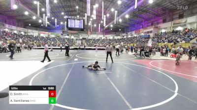 52 lbs Quarterfinal - Owen Smith, Arvada West vs Adam Santillanes, Ranch Hand Wrestling