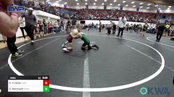 49 lbs Quarterfinal - Ryker Friddle, Cashion Youth Wrestling vs Grayson Bennight, Norman North