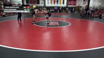 157 lbs Round 1 - Owen Desrochers, Montezuma vs Hank Humphries, Burlington Notre Dame