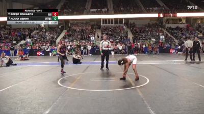 100 lbs Champ. Round 1 - Reese Edwards, Maize vs Alana Behnk, Power House Youth Wrestling Club