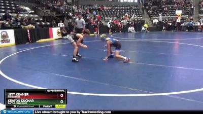 90 lbs Quarterfinal - Jett Kramer, Moyer Elite vs Keaton Kuchar, Battle Creek Elite