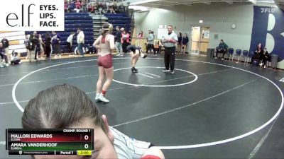 120 lbs. Champ. Round 2 - Mallori Edwards, Eldon vs Amara Vanderhoof, Eureka