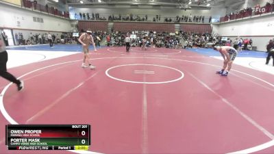 138 lbs Champ. Round 2 - Owen Proper, Marana High School vs Porter Mask, Campo Verde High School