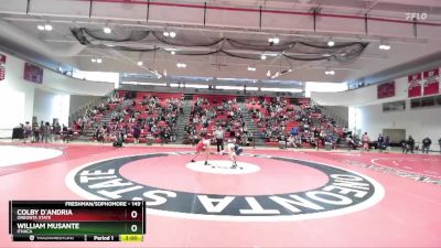 149 lbs Cons. Round 2 - William Musante, Ithaca vs Colby D`Andria, Oneonta State