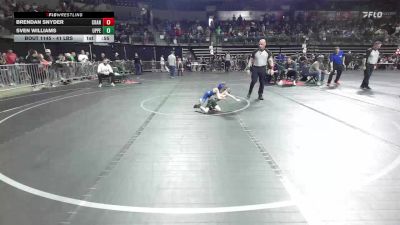 41 lbs Consi Of 8 #1 - Brendan Snyder, Cranford vs Sven Williams, Upper Township