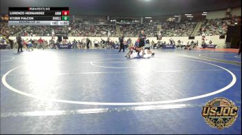 76 lbs Round Of 32 - Lorenzo Hernandez, ARDMORE TAKEDOWN CLUB vs Kyzer Falcon, Division Bell Wrestling