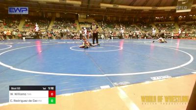 92 lbs Round Of 32 - Weston Williams, Thoroughbred Wrestling Academy vs Carlos Rodriguez De Cespedes, Miami Wrestling Club