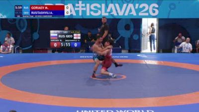 72 kg 1/4 Final - Mingiian Goriaev, Russia vs Aleksandre Rusitashvili, Georgia