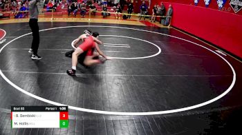 130 lbs Champ. Round 2 - Bryce Dembiski, Elizabeth Forward vs Michael Hollis, Belle Vernon Area