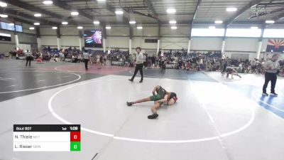 90 lbs Semifinal - Nixen Thiele, No Team vs Leo Rieser, Grindhouse WC