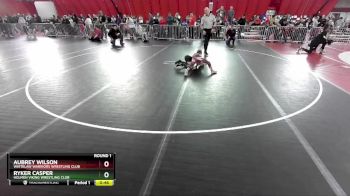 75-82 lbs Round 1 - Aubrey Wilson, Whitelaw Warriors Wrestling Club vs Ryker Casper, Holmen Viking Wrestling Club