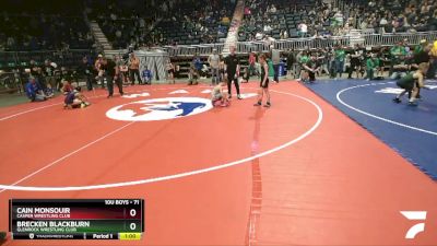 71 lbs Champ. Round 2 - Brecken Blackburn, Glenrock Wrestling Club vs Cain Monsouir, Casper Wrestling Club