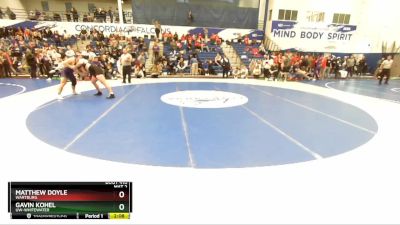 184 lbs Quarterfinal - Matthew Doyle, Wartburg vs Gavin Kohel, UW-Whitewater