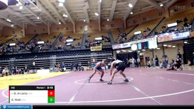 149 lbs Quarterfinal - Brody Arrants, Nebraska-Kearney vs Gabe Maki, Pratt Community College