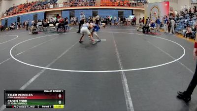 106 lbs Champ. Round 1 - Tyler Verceles, Loyola-Blakefield vs Caden Codd, St. Mary`s Anapolis