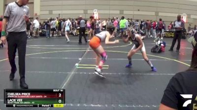 86 lbs Round 5 (10 Team) - Lilah Dunaway, American Gladiators-Lady Saints vs Kenlynn Nau, Ares