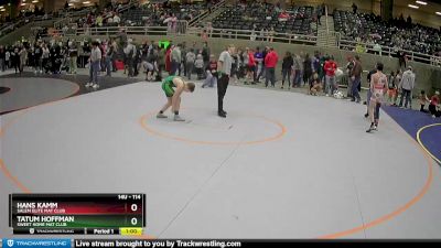 114 lbs Quarterfinal - Hans Kamm, Salem Elite Mat Club vs Tatum Hoffman, Sweet Home Mat Club