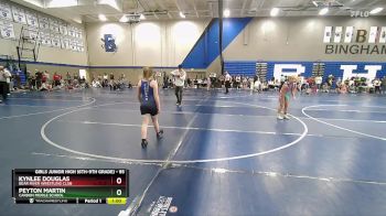 85 lbs Round 1 - Kynlee Douglas, Bear River Wrestling Club vs Peyton Martin, Carbon Middle School