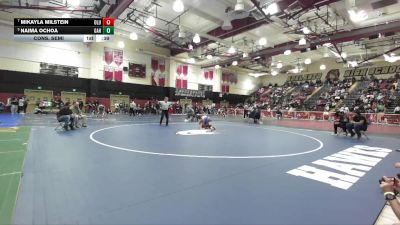 120 lbs Cons. Semi - Mikayla Milstein, Lutheran/Orange vs Naima Ochoa, Gahr