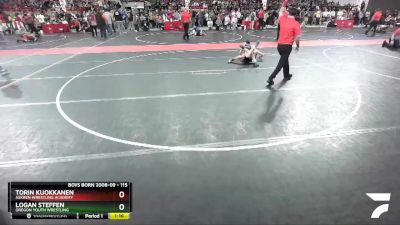 115 lbs Champ. Round 2 - Torin Kuokkanen, Askren Wrestling Academy vs Logan Steffen, Oregon Youth Wrestling