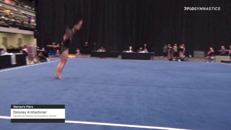 Delaney Kretschmer - Women's Pairs, Perpetual Motion Gymnastics Center - 2021 Women's Xcel Region 4 Championships