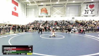 75 lbs Quarterfinal - Callan Barber, HF-L Wrestling vs Jackson Evans, Club Not Listed