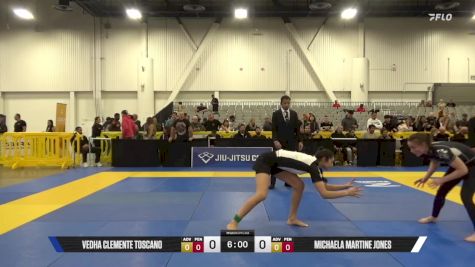 Michaela Martine Jones vs Vedha Clemente Toscano 2025 World IBJJF Jiu-Jitsu No-Gi Championship