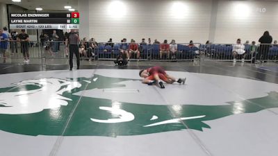 120 lbs Consi Of 32 #1 - Nicolas Enzminger, ND vs Layne Martin, MI