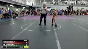 52 lbs Round 1 (8 Team) - Greyson Bosley, U2 Upstate Uprising vs Milan Bassari, Whitted Trained Dynasty