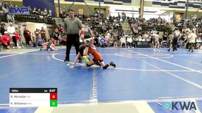 49 lbs Consi Of 4 - Brooks Mccabe, Cowboy Wrestling Club vs Knox Williams, Perry Wrestling Academy