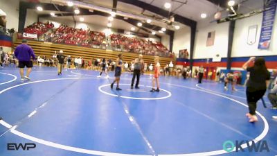 110 lbs Consi Of 4 - Abram Corbett, Fort Gibson Youth Wrestling vs Michael Evans III, Tulsa Blue T Panthers